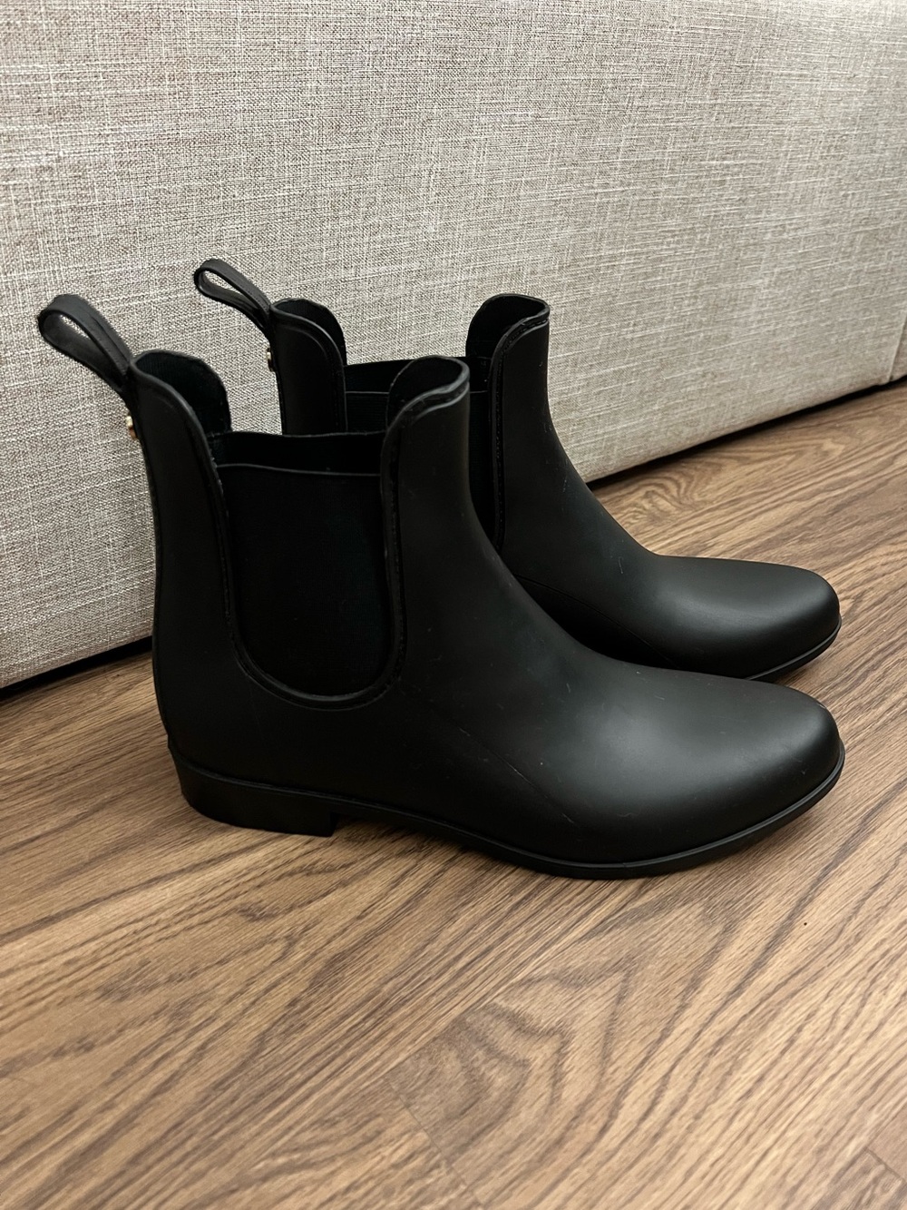 Sam Edelman Tinsley Black Chelsea Rain Boots Size 10